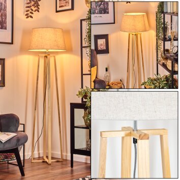 Bassagoda Staande lamp Natuurlijke kleuren, 1-licht