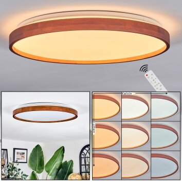 Sofo Plafondlamp, Paneel LED Wit, 1-licht, Afstandsbediening