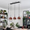 Gastor Hanglamp, Kogellampje, Hanglamp 20 cm Duidelijk, Koperkleurig, 3-lichts