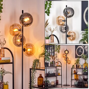 Apedo Staande lamp Amber, Rookkleurig, 4-lichts