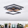 Bealo Plafondlamp LED houtlook, Zwart, 1-licht