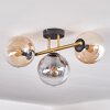 Gastor Plafondlamp, Kogellampje 42 cm Goud, Zwart, 3-lichts