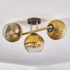 Koyoto Plafondlamp, Kogellampje 30 cm Goud, Zwart, 3-lichts