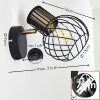 Bacau Muurlamp Zwart-Goud, 1-licht