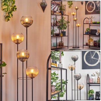 Koyoto Staande lamp 30 cm Amber, Duidelijk, Rookkleurig, 4-lichts