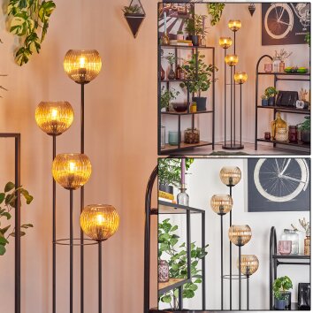 Koyoto Staande lamp 30 cm Amber, 4-lichts