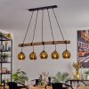Koyoto Hanglamp, Kogellampje, Hanglamp Natuurlijke kleuren, Zwart, 5-lichts
