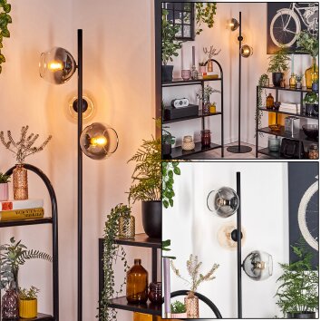 Koyoto Staande lamp Amber, Duidelijk, Rookkleurig, 3-lichts