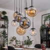 Gastor Hanglamp, Kogellampje, Hanglamp Amber, Duidelijk, Rookkleurig, 8-lichts