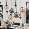 Gastor Hanglamp, Kogellampje, Hanglamp Amber, Duidelijk, Rookkleurig, 8-lichts
