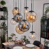 Gastor Hanglamp, Kogellampje, Hanglamp Amber, Duidelijk, Rookkleurig, 8-lichts