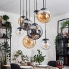 Gastor Hanglamp, Kogellampje, Hanglamp Amber, Duidelijk, Rookkleurig, 8-lichts