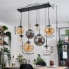Gastor Hanglamp, Kogellampje, Hanglamp Amber, Duidelijk, Rookkleurig, 8-lichts