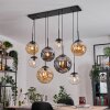 Gastor Hanglamp, Kogellampje, Hanglamp Amber, Duidelijk, Rookkleurig, 8-lichts