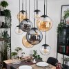 Gastor Hanglamp, Kogellampje, Hanglamp Amber, Duidelijk, Rookkleurig, 8-lichts