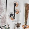 Chehalis Kogellampje, Wandlamp Amber, 3-lichts