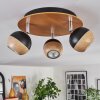 Haldor Plafondlamp, Plafondspot Bruin, Chroom, Zwart, 3-lichts