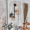 Chehalis Kogellampje, Wandlamp 23 cm Amber, Duidelijk, 3-lichts