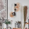 Chehalis Kogellampje, Wandlamp 33 cm Amber, Duidelijk, 3-lichts