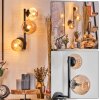 Chehalis Kogellampje, Wandlamp Amber, 3-lichts