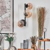 Chehalis Kogellampje, Wandlamp Amber, 3-lichts