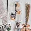Chehalis Kogellampje, Wandlamp Amber, 3-lichts