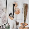 Chehalis Kogellampje, Wandlamp Amber, 3-lichts