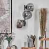 Chehalis Kogellampje, Wandlamp 33 cm Chroom, Duidelijk, Rookkleurig, 3-lichts