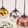 Koyoto Hanglamp, Kogellampje, Hanglamp Natuurlijke kleuren, Zwart, 3-lichts