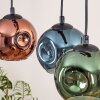 Ripoll Hanglamp, Kogellampje, Hanglamp Natuurlijke kleuren, Zwart, 3-lichts