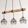 Ripoll Hanglamp, Kogellampje, Hanglamp Natuurlijke kleuren, Zwart, 3-lichts