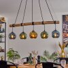 Ripoll Hanglamp, Kogellampje, Hanglamp Natuurlijke kleuren, Zwart, 5-lichts