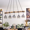 Ripoll Hanglamp, Kogellampje, Hanglamp Natuurlijke kleuren, Zwart, 5-lichts