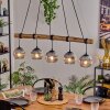Ripoll Hanglamp, Kogellampje, Hanglamp Natuurlijke kleuren, Zwart, 5-lichts