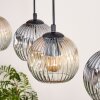 Ripoll Hanglamp, Kogellampje, Hanglamp Natuurlijke kleuren, Zwart, 5-lichts