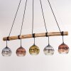 Ripoll Hanglamp, Kogellampje, Hanglamp Natuurlijke kleuren, Zwart, 5-lichts