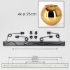 Koyoto Hanglamp, Kogellampje, Hanglamp Goud, 4-lichts