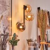 Chehalis Kogellampje, Wandlamp Amber, 3-lichts