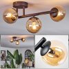 Chehalis Plafondlamp, Kogellampje Amber, 3-lichts