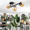 Chehalis Plafondlamp, Kogellampje Amber, 3-lichts