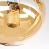 Chehalis Plafondlamp, Kogellampje Amber, 3-lichts