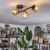 Chehalis Plafondlamp, Kogellampje Amber, Duidelijk, 3-lichts