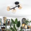 Chehalis Plafondlamp, Kogellampje Amber, Duidelijk, 3-lichts