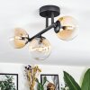 Chehalis Plafondlamp, Kogellampje Amber, Duidelijk, 3-lichts