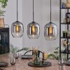 Apedo Hanglamp, Hanglamp Duidelijk, Rookkleurig, 3-lichts