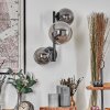 Chehalis Kogellampje, Wandlamp 23 cm Rookkleurig, 3-lichts