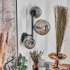 Chehalis Kogellampje, Wandlamp 23 cm Rookkleurig, 3-lichts