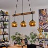 Ripoll Hanglamp, Kogellampje, Hanglamp Natuurlijke kleuren, Zwart, 3-lichts
