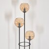 Kyoto Staande lamp Hout licht, Zwart, 3-lichts