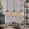 Apedo Hanglamp, Hanglamp Amber, Duidelijk, 3-lichts